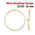 14K Gold Filled Wire Beading Hoops, 15 mm, (GF-335-15)